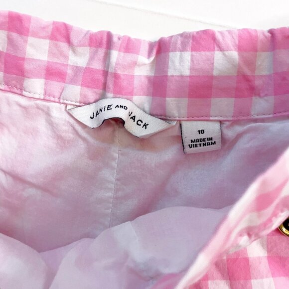 Janie and Jack Pink Gingham Shorts, Size 10 - Picture 4 of 6